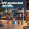 FigFortress UV-protected acrylic case with an enclosed display for minifigures. Minifigures are not included.