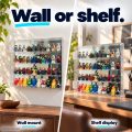 FigFortress displayed on a shelf and mounted on a wall. Minifigures are not included.